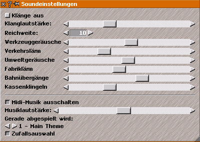 Dialog Soundeinstellungen - Simutrans 121.0.1